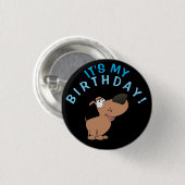 犬の誕生日! 缶バッジ (正面&裏面)