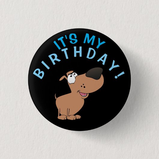 犬の誕生日! 缶バッジ (正面)