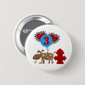 犬の誕生日Tシャツとプレゼント 缶バッジ (正面&裏面)