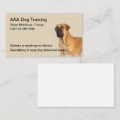 犬の調教師および従順の訓練 名刺 (正面/裏面)