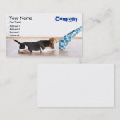 犬の調教師の名刺のテンプレート 名刺 (正面/裏面)