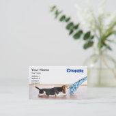 犬の調教師の名刺のテンプレート 名刺 (スタンド正面)