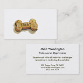 犬の調教師の名刺の付き添いの歩行者のおもしろいの芸術 名刺 (正面/裏面)