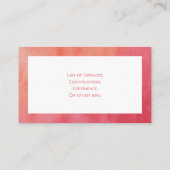 犬の調教師の水彩画犬の行動修正 名刺 (裏面)