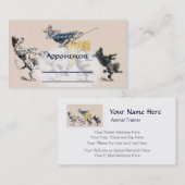 犬の調教師、ピエロ、ダンスの先生のアポイントメントカード 予約カード (正面/裏面)