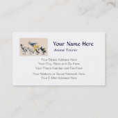 犬の調教師、ピエロ、ダンスの先生のアポイントメントカード 予約カード (裏面)