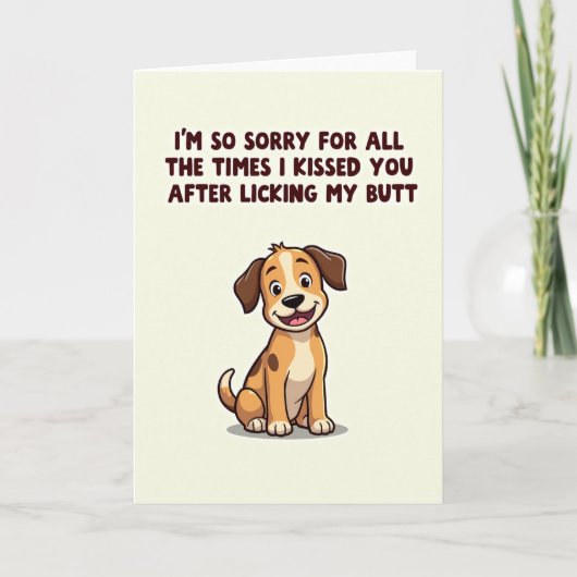 犬の謝罪母の日カード カード (正面)