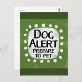 犬の警告はがき ポストカード (正面/裏面)