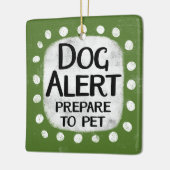 犬の警告オーナメント セラミックオーナメント (左)