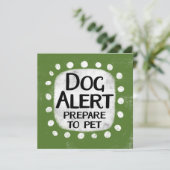 犬の警告グリーティングカード カード (スタンド正面)