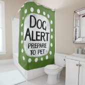 犬の警告シャワーカーテン シャワーカーテン (インサイチュ)