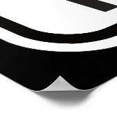 犬の警告標識 ポスター (角)