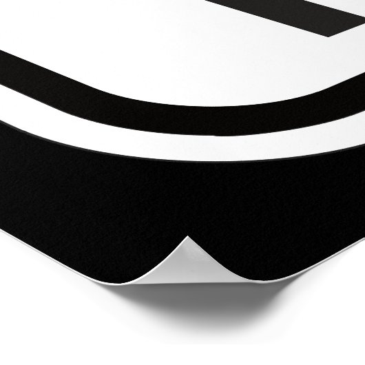 犬の警告標識 ポスター (角)