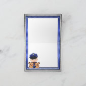 犬の警察の赤ちゃんシャワー サンキューカード (内部)