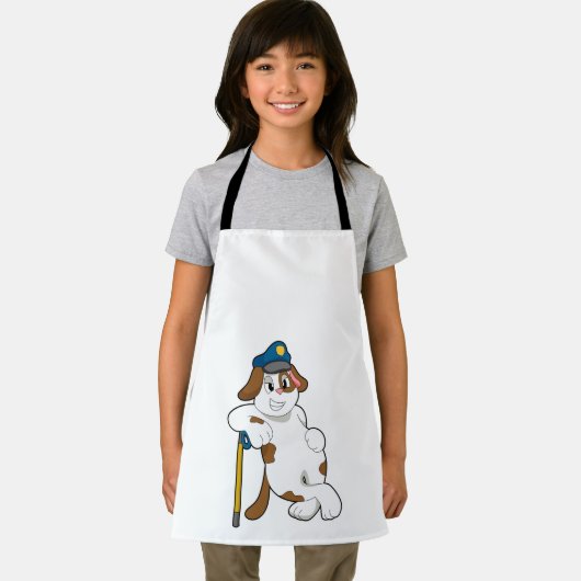 犬の警察官の警察帽 エプロン (インサイチュ)