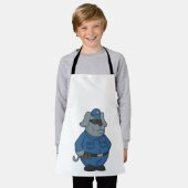 犬の警察官 エプロン (着用した状態)