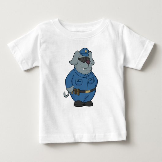 犬の警察官 ベビーTシャツ (正面)
