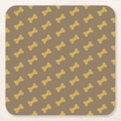 犬の質のための骨 スクエアペーパーコースター (正面)