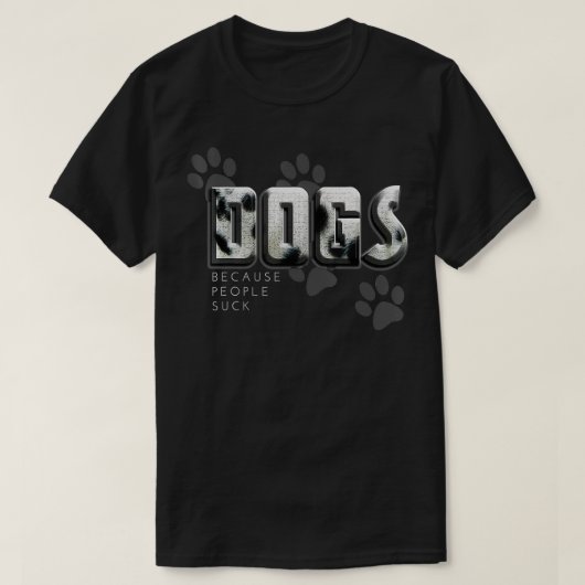 犬の贈り物が好きだからおもしろい犬 Tシャツ (デザイン正面)