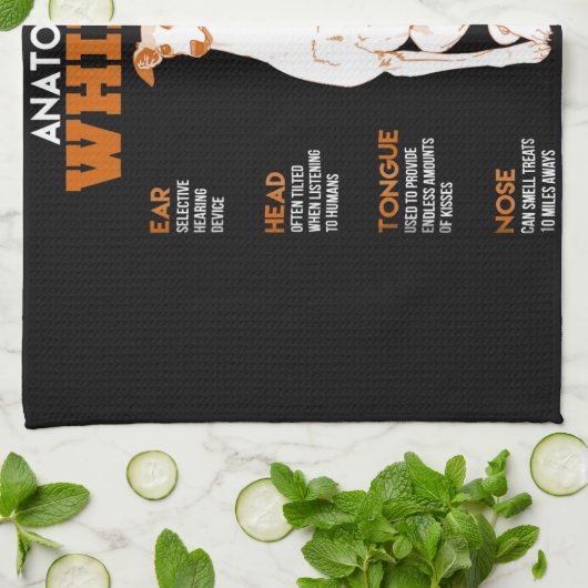 犬の贈り物贈り物用のホイッペット犬の解剖|おもしろい体 キッチンタオル (折り畳み)