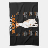 犬の贈り物贈り物用のホイッペット犬の解剖|おもしろい体 キッチンタオル (縦)