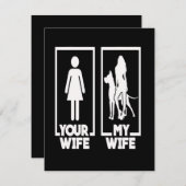 犬の贈り物|あなたの妻と私の妻の素晴らしいダンス 招待状 (正面/裏面)