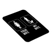 犬の贈り物 |あなたの妻 – 私の妻ブルドッグフランスの マグネット (右側)