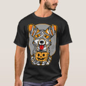 犬の贈り物 |ウェルシュコーギーミイラかわいいハロウィーン Tシャツ (正面)