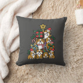 犬の贈り物 |クリスマスツリー英語ブルドッグ クッション (ブランケット)