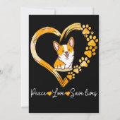 犬の贈り物 |クリスマスライトコーギ 招待状 (裏面)