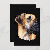 犬の贈り物|グレートデーン顔ポートレートギフクールトドッグ サンキューカード (正面/裏面)