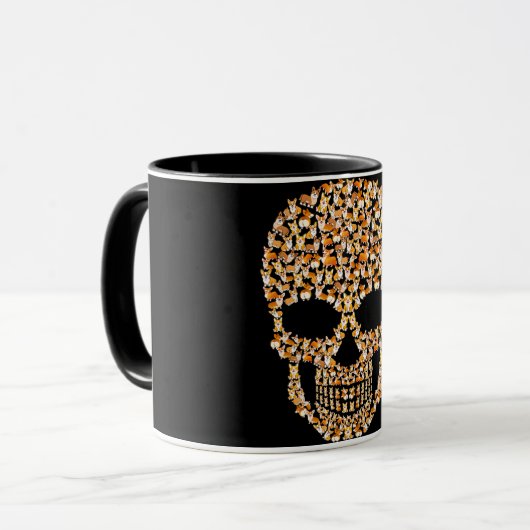 犬の贈り物 |コルギとスカル好きハロウィーン マグカップ (正面左)