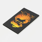 犬の贈り物 |コーギシルエットカボチャのハロウィーン ポストイット (アングル)