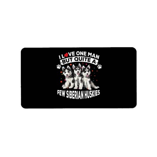 犬の贈り物 |シベリアのハスキー犬を見つける ラベル (正面)