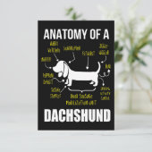 犬の贈り物 |ダックスフントの解剖学 サンキューカード (スタンド正面)