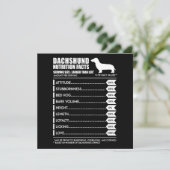 犬の贈り物 | ダックスフンドの栄養成分 招待状 (スタンド正面)