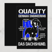 犬の贈り物 | ドイツのエンジニアリング ダックスフント シーズンカード (正面/裏面)