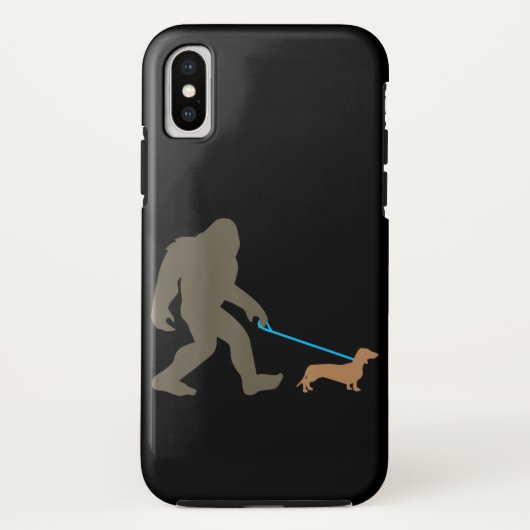犬の贈り物 |ビッグフット歩くダックスフント Case-Mate iPhoneケース (裏面)
