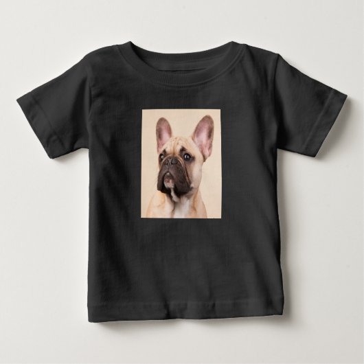 犬の贈り物 |フランスの顔不良のブルドッグ ベビーTシャツ (正面)