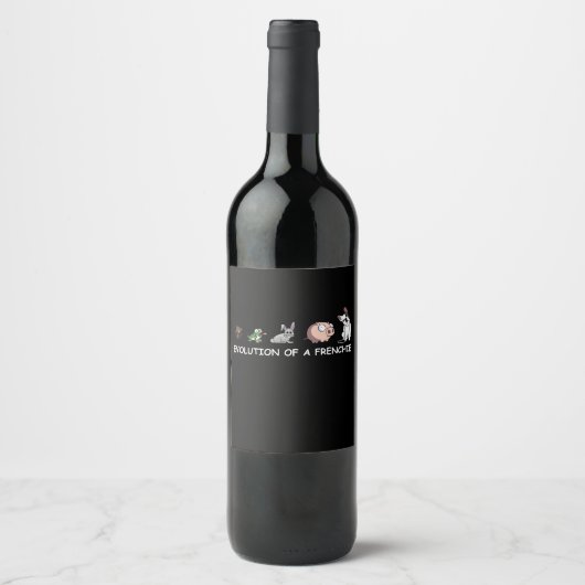 犬の贈り物 |フランス人の進化 ワインラベル (正面)