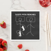 犬の贈り物 |フランス語で眠る スタンダードランチョンナプキン (インサイチュ)