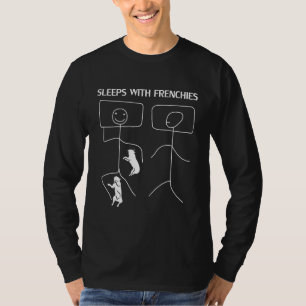 犬の贈り物 フランス語で眠る Tシャツ