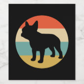 犬の贈り物 |ブルドッグフランスのヴィンテージ ワインラベル (シングルラベル)