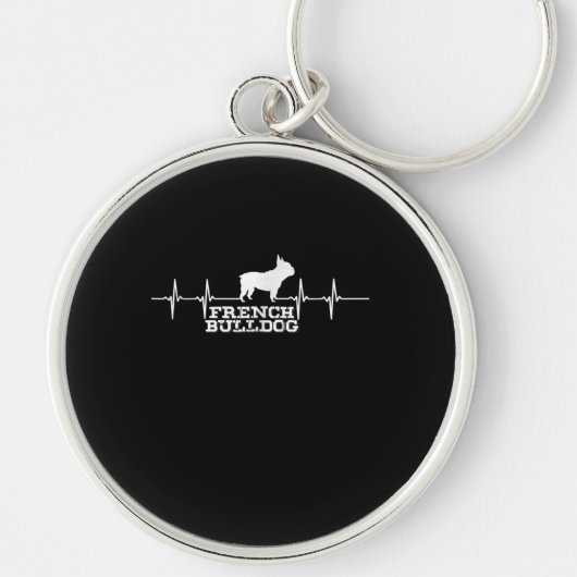 犬の贈り物 |ブルドフランスのッグハート キーホルダー (正面)