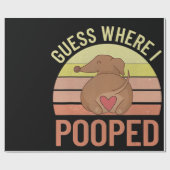 犬の贈り物 |ヴィンテージDachshandポープの場所を推測 ラッピングペーパー (フラット)