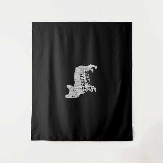 犬の贈り物 |激しフランスのいブルドッグ タペストリー (正面)