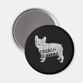 犬の贈り物 |激しフランスのいブルドッグ マグネット (正面/裏面)