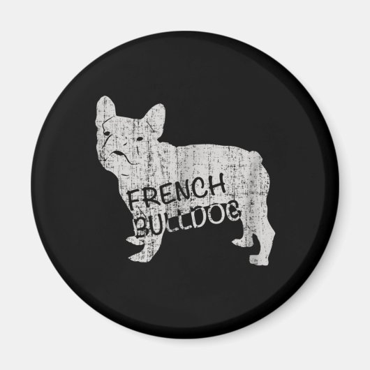 犬の贈り物 |激しフランスのいブルドッグ マグネット (正面)