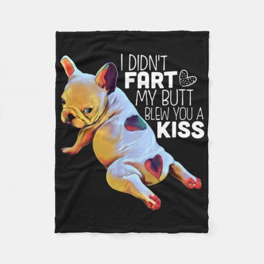 犬の贈り物 |私は私のお尻をファート吹していないキス フリースブランケット (正面)