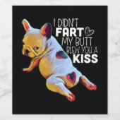 犬の贈り物 |私は私のお尻をファート吹していないキス ワインラベル (シングルラベル)